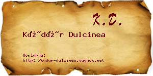 Kádár Dulcinea névjegykártya